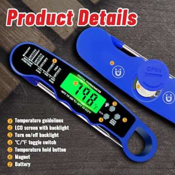 Top Digital Meat Thermometer Waterproof for Accurate Cooking