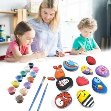 Lifetop 50PCS Smooth Painting Rocks for Arts and Crafts