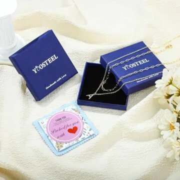 Yoosteel Initial Necklaces for Women Gifts, 14K Gold Plated Layered Gold Necklace Personalized CZ Letter M Pendant Initial Necklace Gold Layered Initial Necklace for Women Gold Jewelry for Women