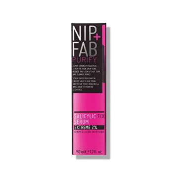 Nip + Fab Salicylic Acid Fix Serum Extreme 2% for Face with Aloe Vera and Purple Ginseng Extract, BH...