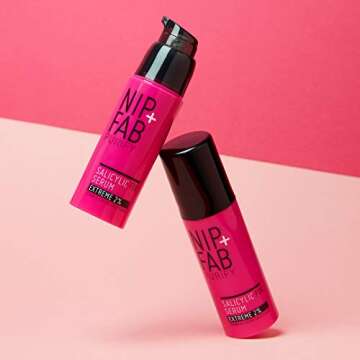 Nip + Fab Salicylic Acid Fix Serum Extreme 2% for Face with Aloe Vera and Purple Ginseng Extract, BHA Serum for Hydrating Skin Refine Pores Oil Control, 1.7 Fl Oz