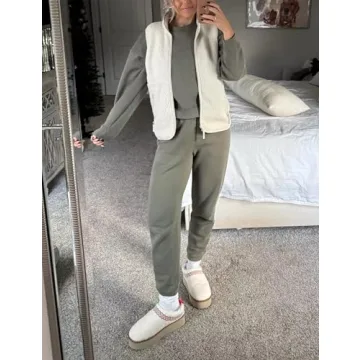 IMCTAH Women's Fleece Vest - Warm Sleeveless Sherpa Jacket