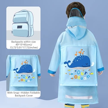 Kids Waterproof Raincoat for Ages 1-8 Stylish and Eco-Friendly