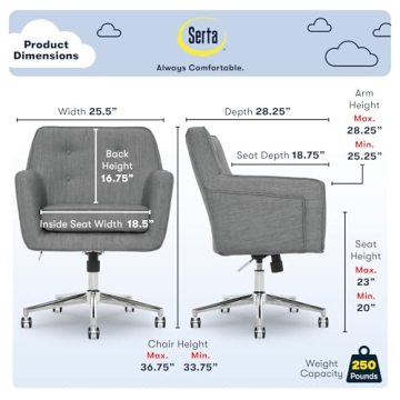 Elegant Serta Ashland Office Chair for Comfort and Style