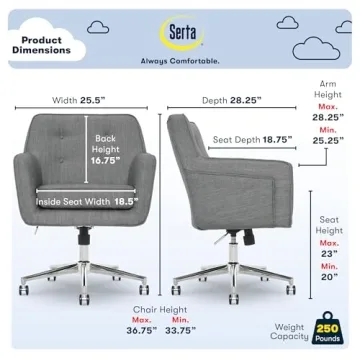 Elegant Serta Ashland Office Chair for Comfort and Style