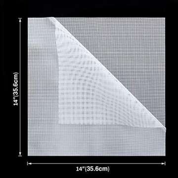 Blulu 8 Pieces Silicone Dehydrator Sheets Mesh Dehydrator Trays Non-stick Food Fruit Mats Reusable S...