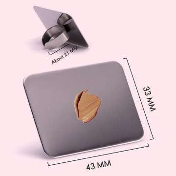 Makeup Mixing Palette, KissDate Makeup Spatula Palette with Foundation Spatula, Stainless Steel Make...