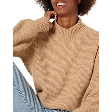 Goodthreads Women's Cozy Boucle Balloon-Sleeve Sweater