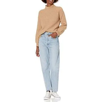 Goodthreads Women's Cozy Boucle Balloon-Sleeve Sweater