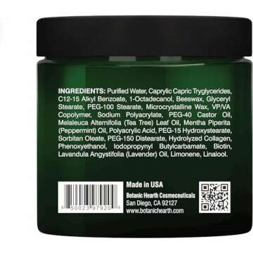 Botanic Hearth Tea Tree Shaping Cream, Hair Styling Cream with Collagen & Biotin - Style & Texture, Strong & Flexible Hold, for All Hair Types - Men and Women - Made in USA - 7 oz
