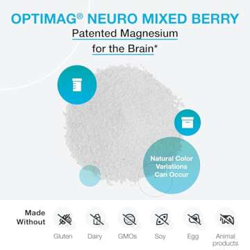 XYMOGEN OptiMag Neuro Magnesium Powder - Brain Support in Mixed Berry Flavor