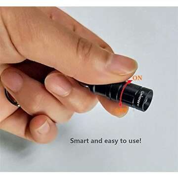 Nitefox e1 Smallest Super Tiny Keychain Flashlight Bright Long Lifetime Waterproof Key Ring Light for Everyday EDC Emergency Dog Walking Sleeping Reading Nice Gift for Family Kids Parents Friends