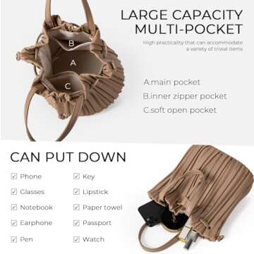 Stylish Extolove Bucket Bag for Women | Leather Mini Purse