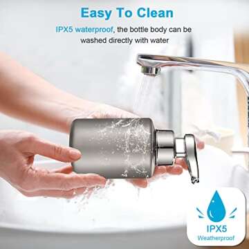 RRSilvia Automatic Foaming Soap Dispenser, Touchless, Kitchen & Bathroom, Auto Foam, Smoky Color