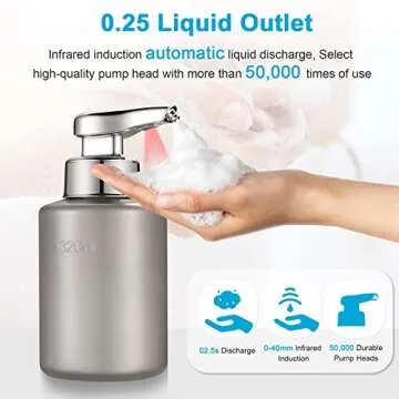 RRSilvia Touchless Foaming Soap Dispenser - Stylish & Efficient