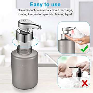 RRSilvia Touchless Foaming Soap Dispenser - Stylish & Efficient