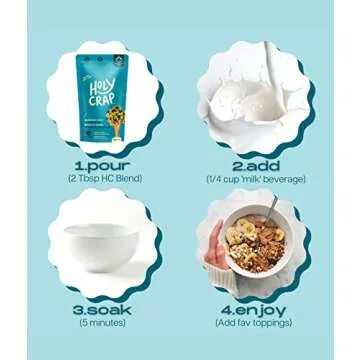 Plant Based High Fiber Superseed Cereal - Gluten Free, Vegan, High Protein Hemp & Organic Chia Seeds, Variety Pack, 225g Pouch, 5 Count