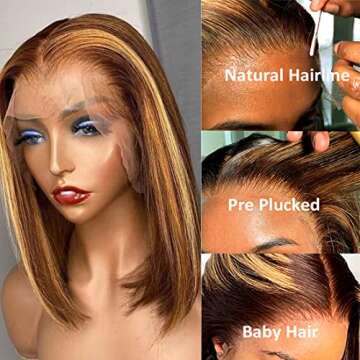 UNICE Straight Bye Bye Knots Wig Pre Bleached Invisible Knots 7x5 Lace Front Wigs Human Hair Wear and Go Glueless Human Hair Wig Pre Plucked Pre Cut lace Natural Hairline 180% Density