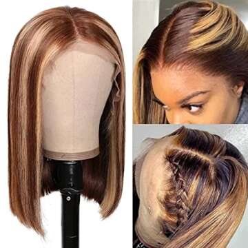 UNICE Straight Bye Bye Knots Wig Pre Bleached Invisible Knots 7x5 Lace Front Wigs Human Hair Wear and Go Glueless Human Hair Wig Pre Plucked Pre Cut lace Natural Hairline 180% Density