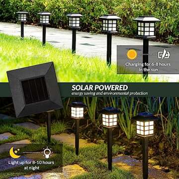 SOLPEX Solar Outdoor Lights,12 Pack Solar Path Lights, Solar Walkway Lights Outdoor, Solar Garden Lights, Solar Pathway Lights Outdoor Waterproof for Garden, Yard, Landscape and Driveway(Warm White)