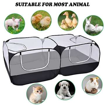 LISINAN Portable Pet Playpen for Dogs Cats Indoor Outdoor