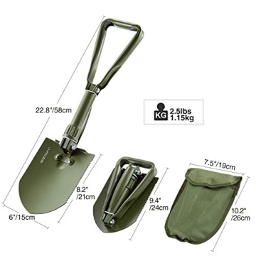 REDCAMP Folding Camping Shovel for Hiking and Emergencies