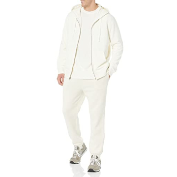 Amazon Essentials Men's Long-Sleeve T-Shirt Oversized-Fit Organic Cotton, Eggshell White, Large