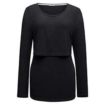 Bearsland Stylish Long Sleeve Nursing Top for Moms