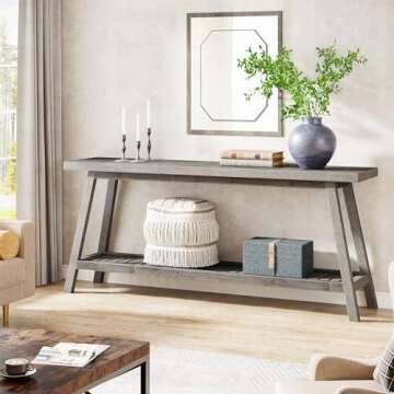 Stylish Tribesigns Farmhouse Console Table - Extra Long Design
