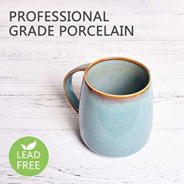 Bosmarlin Matte Ceramic Coffee Mug for Office or Home