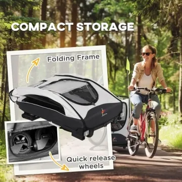 Aosom 3 In 1 Kids Bike Trailer Stroller Jogger Safely