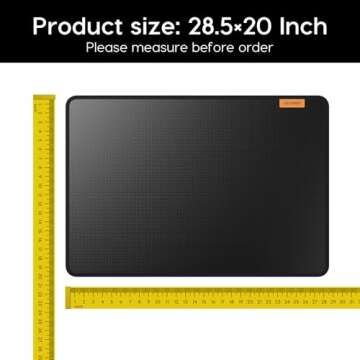 VIESEMBO Fireproof Stove Cover, 28.5×20 Inches Electric Stove Top Cover, Heat Resistant GlassTop Stove Cover Protector, Kitchen Flat Stove Top Covers for Electric Stove Black