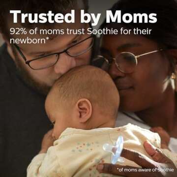 Philips AVENT Soothie Pacifier, Blue, 0-3 Months, 4 Pack, SCF190/43