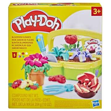 Play-Doh Blooming Flower Garden Toy Playset, Nature Pretend Play, Kids Arts & Crafts Ages 3+
