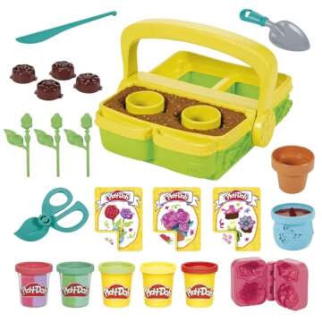 Play-Doh Blooming Flower Garden Toy Playset, Nature Pretend Play, Kids Arts & Crafts Ages 3+