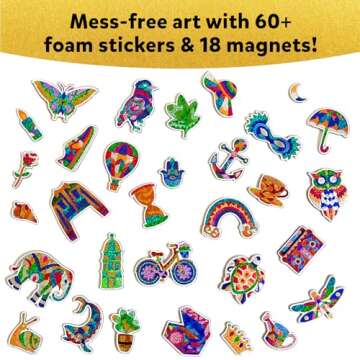 Skillmatics Art & Craft Activity - Foil Fun Pretty Patterns, Mess-Free Art, Magnets & Supplies, DIY Colorful Creative Activity, Craft Kits, Gifts for Kids, Teens, Adults, Families