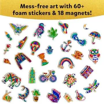 Skillmatics Art & Craft Activity - Foil Fun Pretty Patterns, Mess-Free Art, Magnets & Supplies, DIY Colorful Creative Activity, Craft Kits, Gifts for Kids, Teens, Adults, Families