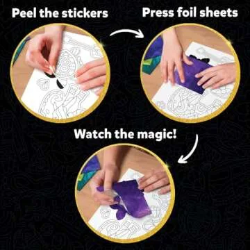 Skillmatics Art & Craft Activity - Foil Fun Pretty Patterns, Mess-Free Art, Magnets & Supplies, DIY Colorful Creative Activity, Craft Kits, Gifts for Kids, Teens, Adults, Families