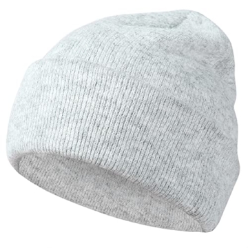 Achiou Unisex Beanie Hat, Warm Cuffed Knit for Skiing Running