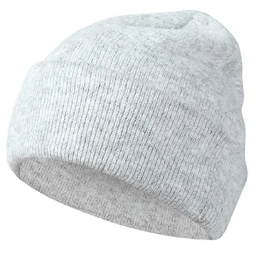 Achiou Unisex Beanie Hat, Warm Cuffed Knit for Skiing Running