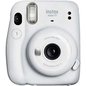 Fujifilm Instax Mini 11 Instant Camera - Automatic Exposure, Selfie Mirror - Ice White (Renewed)