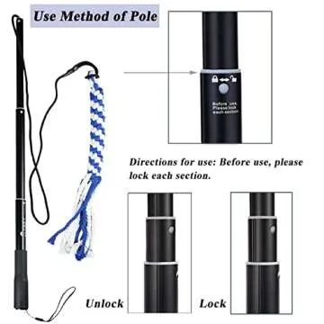 SYOOY Flirt Pole for Dogs,Interactive Dog Toys Durable Teaser Wand with 1 Fleece Rope Toy Dog Flirt Pole for Chase and Tug of War Toy for Large Medium Dogs Outdoor Exercise & Training
