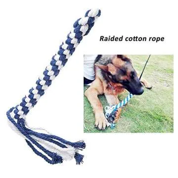 SYOOY Flirt Pole for Dogs,Interactive Dog Toys Durable Teaser Wand with 1 Fleece Rope Toy Dog Flirt Pole for Chase and Tug of War Toy for Large Medium Dogs Outdoor Exercise & Training