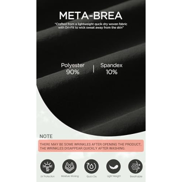 ODODOS Men's Athletic Shorts with Pockets 5" Quick Dry Lightweight Workout Gym Running Shorts, Black, Large