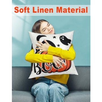 Halloween Pillow Covers Set of 4 - Cute Designs