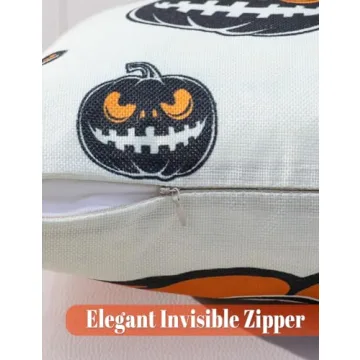 Halloween Pillow Covers Set of 4 - Cute Designs