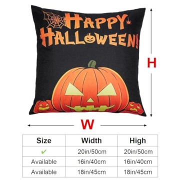 Halloween Pillow Covers Set of 4 - Cute Designs