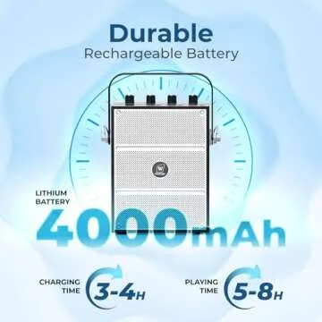 100W Powerful Voice Amplifier with 2 Wireless Microphones, Big Pro Sound Portable Speaker with Microphone, Bluetooth Speaker PA System Karaoke Machine Support BT/USB/TF Card/Aux/Guitar S99