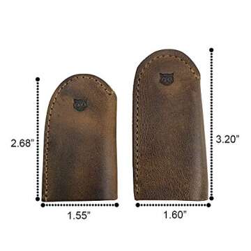 Hide & Drink, Set of 3 Pairs (6 Pieces) of Thimbles for Thumb & Index Finger, Finger Protector, Sewi...