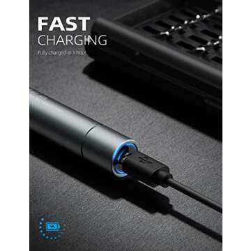 iFu Mini Electric Screwdriver, 42 in 1 Precision Screwdriver Set – Small Cordless Power Screwdriver with LED Light & 37 Magnetic Bits, Repair Tool for Phone Laptop Camera Watch Computer